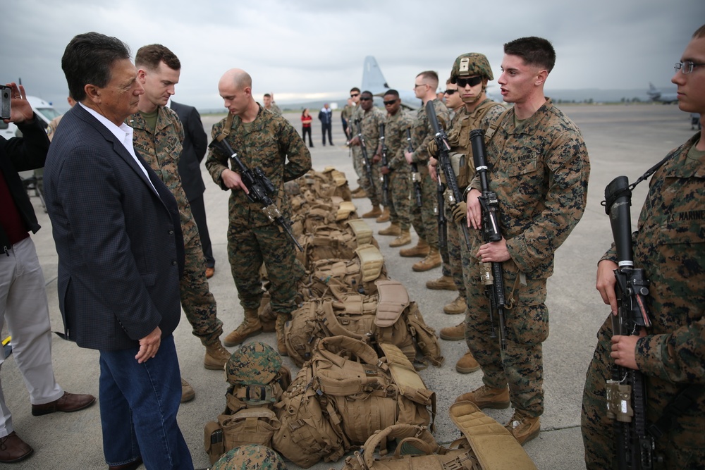 U.S. Representative visits SPMAGTF-CR-AF in NAS Sigonella, Italy