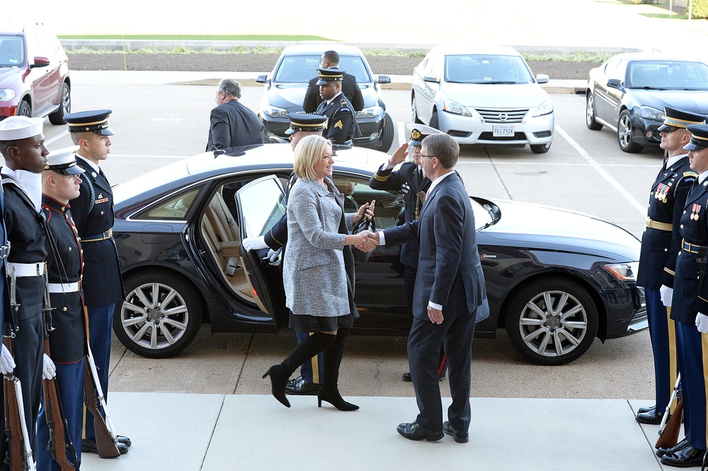 Secretary of defense hosts honor cordon welcoming Netherland's MoD Jeanine Hennis-Plaaschaert