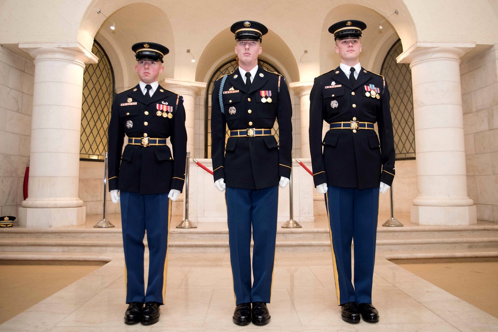 Badges awarded to Old Guard’s latest Tomb Sentinels