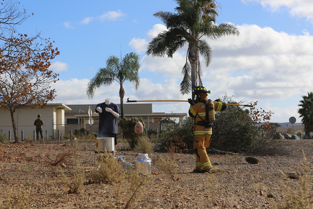 Don’t try this at home: Miramar Fire Department sets turkey ablaze