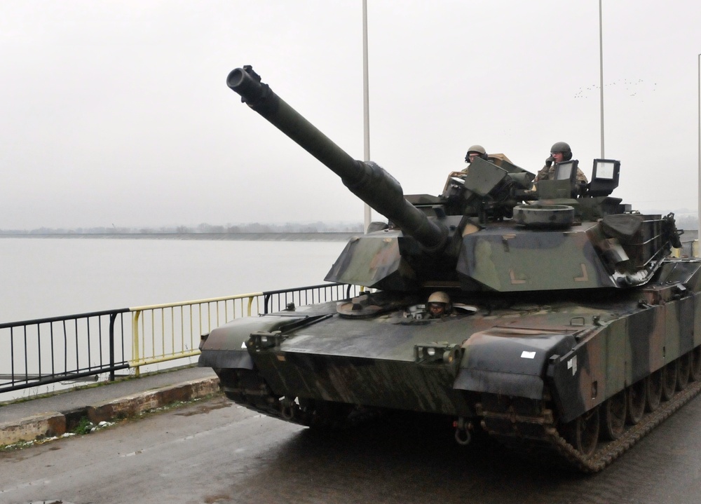 5-7 CAV tanks validate bridges and dam in Romania