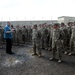DSD speaks with soldiers from Delta Co. 2-124, Florida Army National Guard Nov. 26, 2015, at Camp Lemonnier, Djibouti