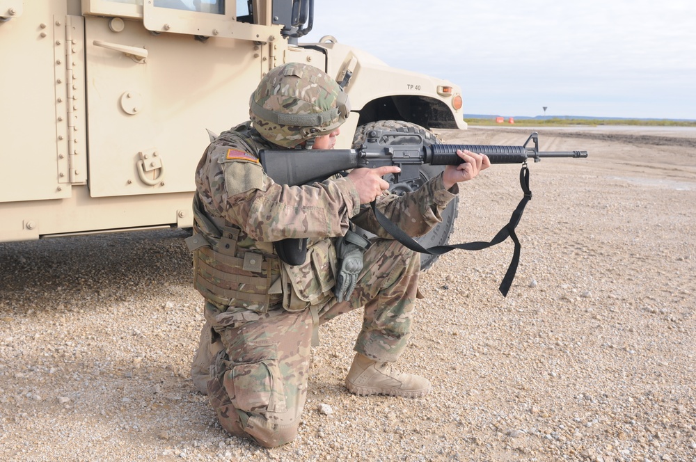 640th ASB Soldiers conduct convoy training