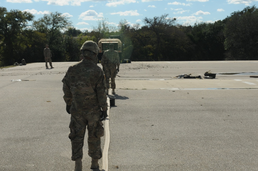 640th ASB Soldiers set up a FARP