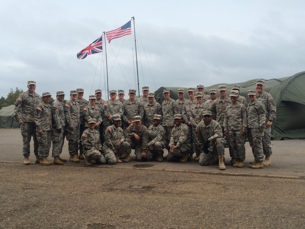 212th Combat Support Hospital joins the United Kingdom’s 33 Field Hospital in exercise to operate in a CBRN environment.