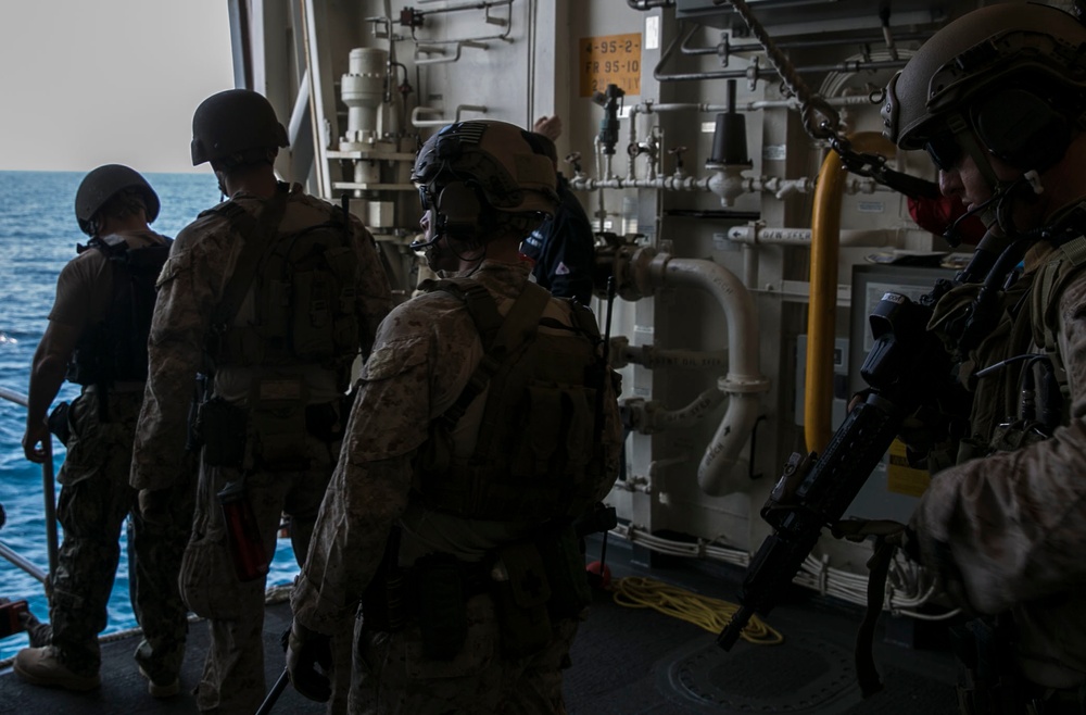 Force Reconnaissance Marines conducting VBSS training