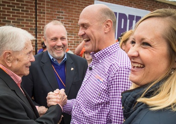 Col. Ben Skardon greets his fans