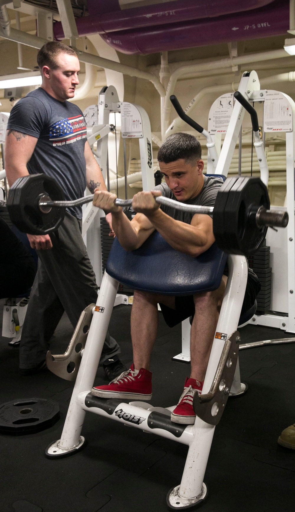 Weight Lifting Competition aboard the USS Arlington (LPD 24)