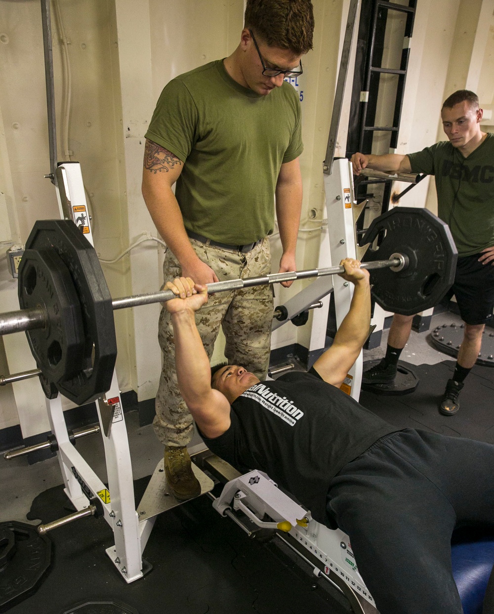 Weight Lifting Competition aboard the USS Arlington (LPD 24)