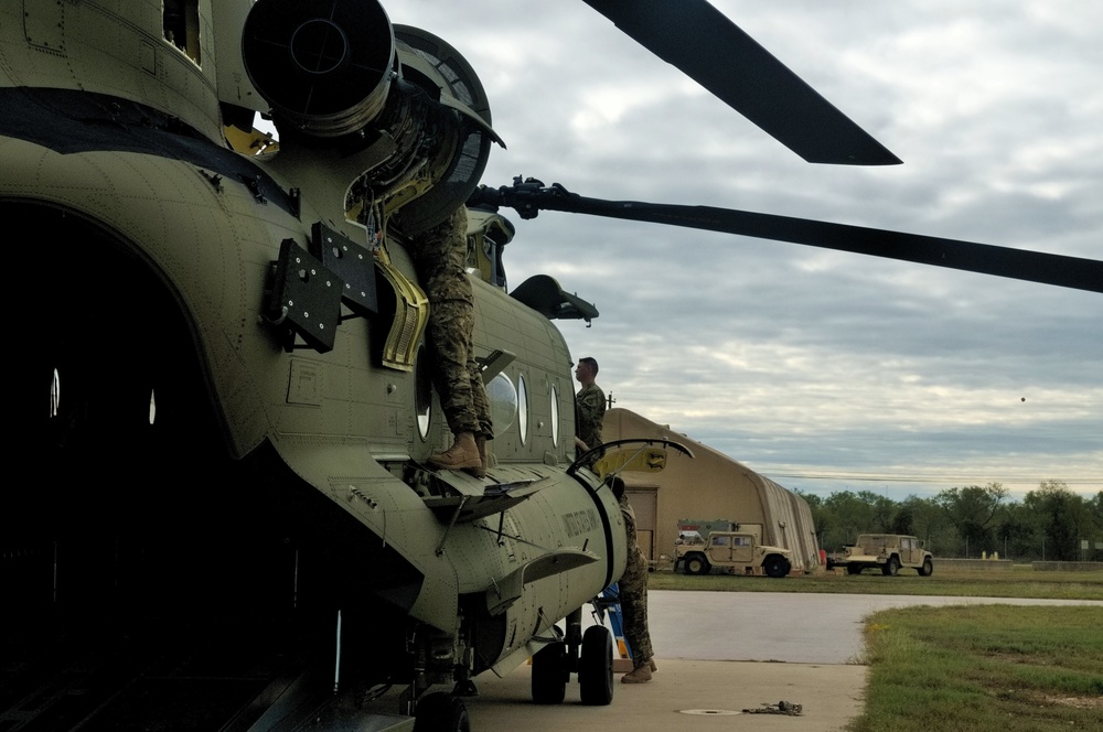 Task Force Longknife Soldiers participate in aerial gunnery