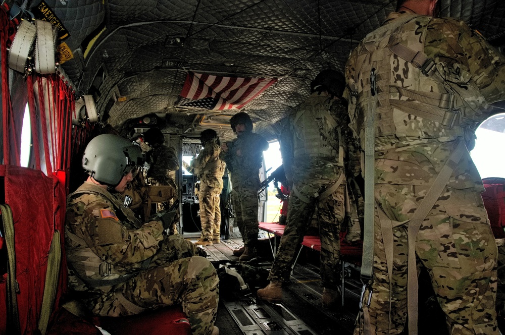 Task Force Longknife Soldiers participate in aerial gunnery