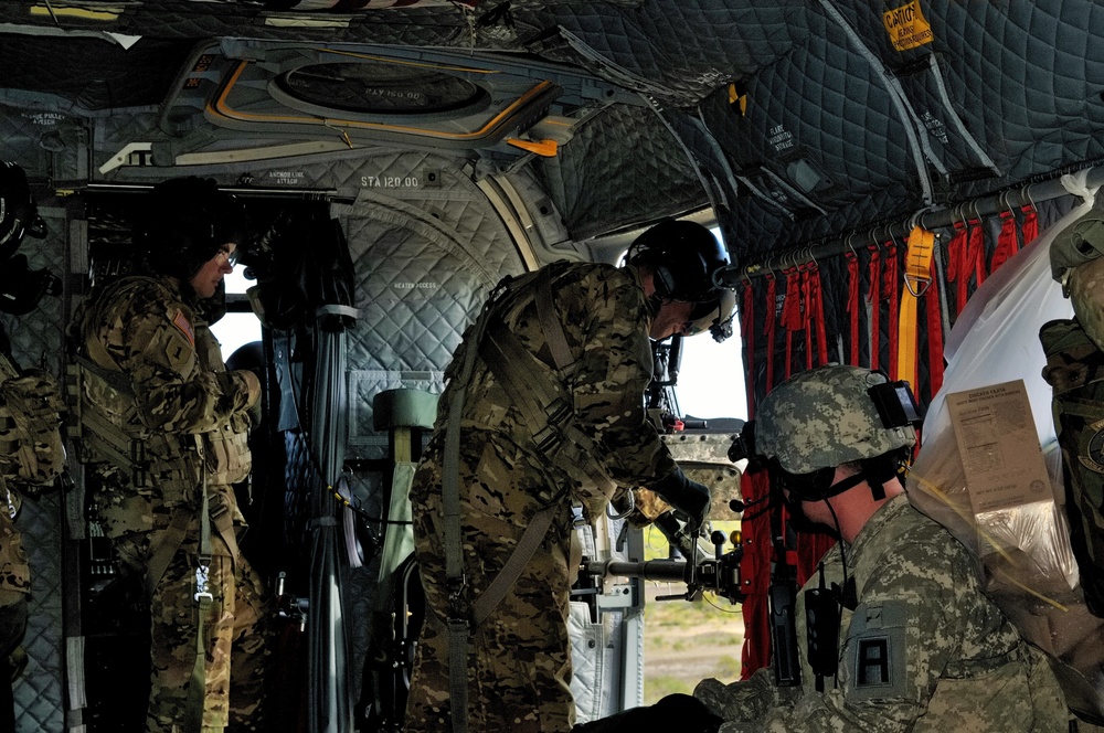 Task Force Longknife Soldiers participate in aerial gunnery