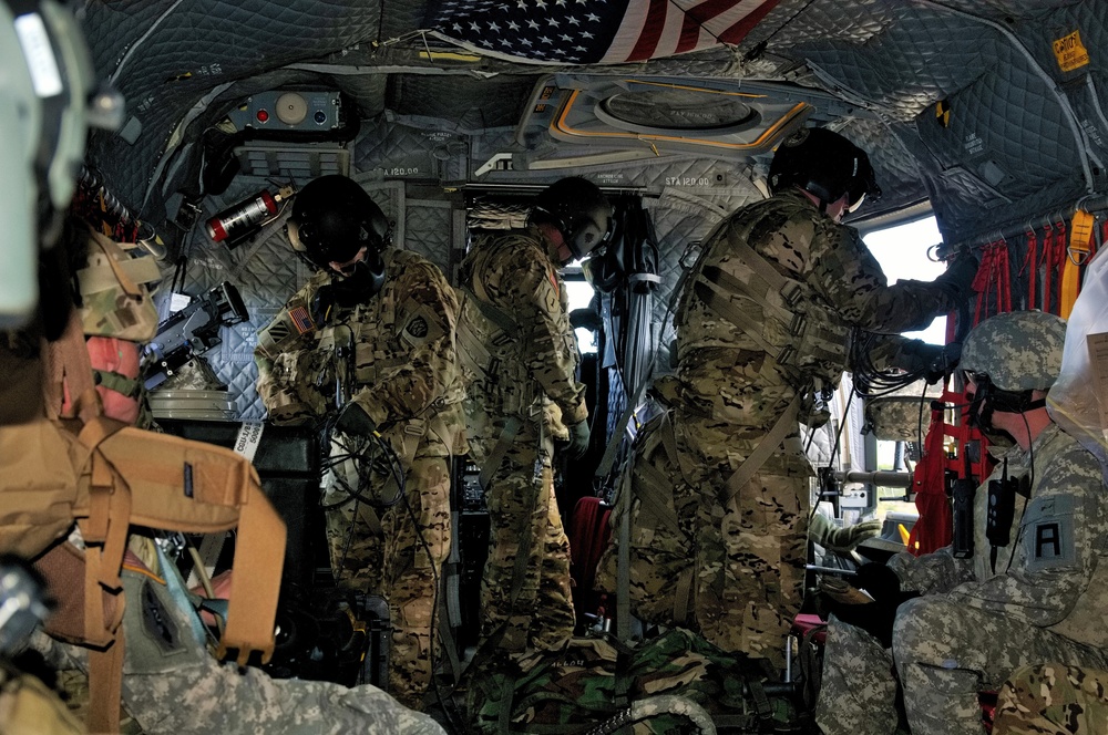 Task Force Longknife Soldiers participate in aerial gunnery