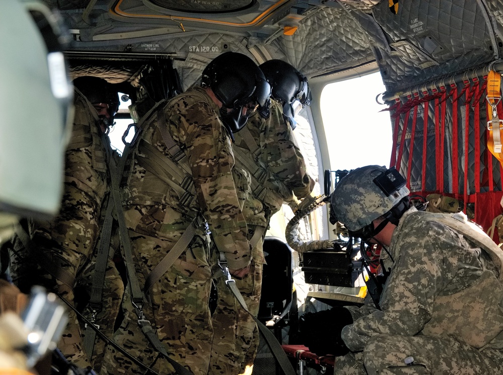 Task Force Longknife Soldiers participate in aerial gunnery