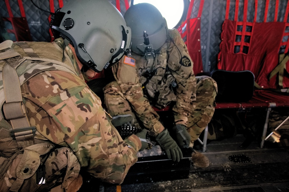 Task Force Longknife Soldiers participate in aerial gunnery