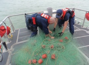 Coast Guard seizes 4 miles of illegal gill net off South Padre Island, Texas