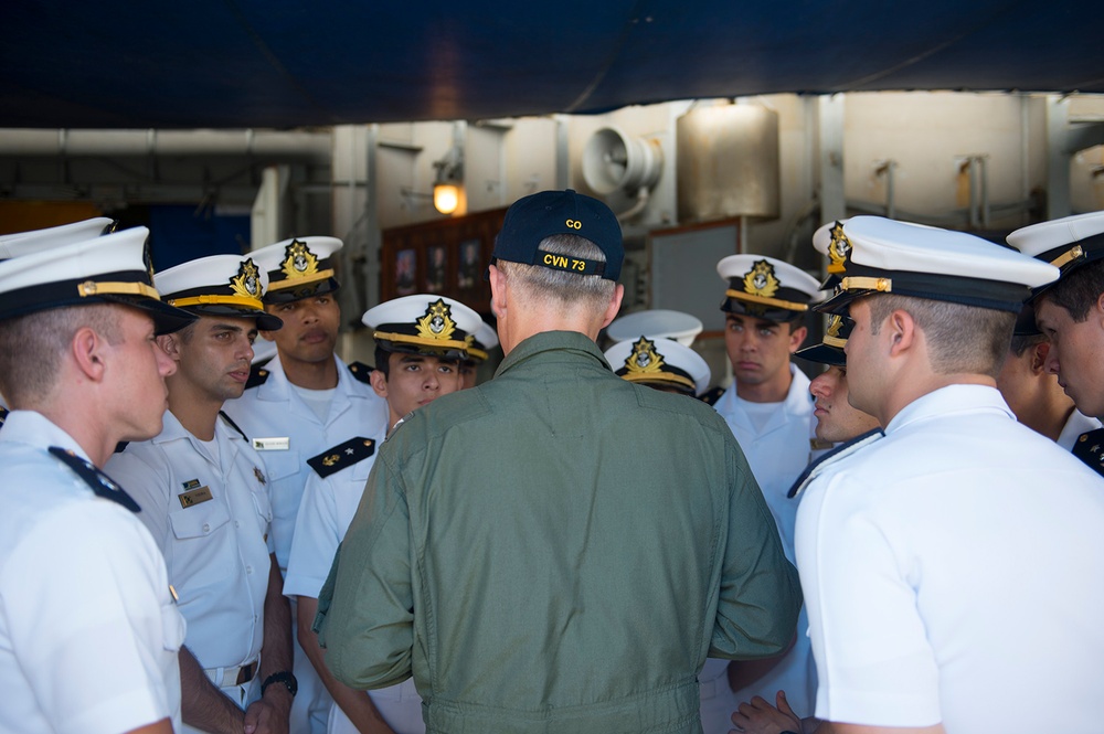 USS George Washington activity in Rio de Janeiro