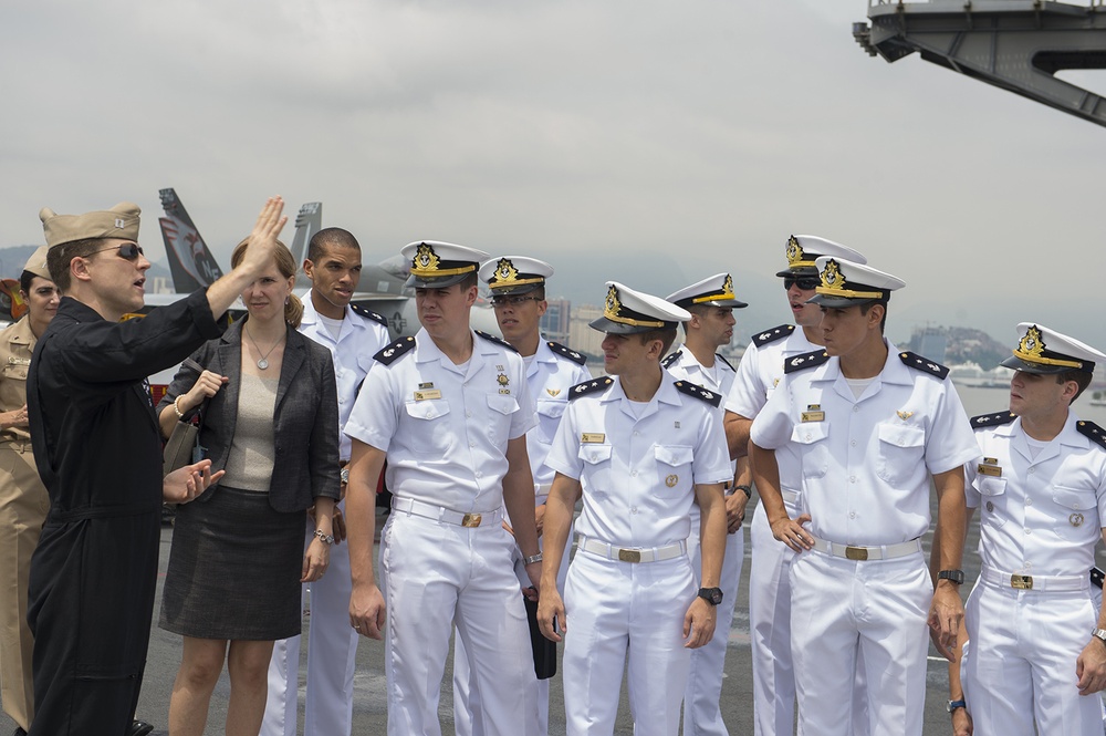 USS George Washington activity in Rio de Janeiro