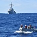Small boat operations aboard USS Ross