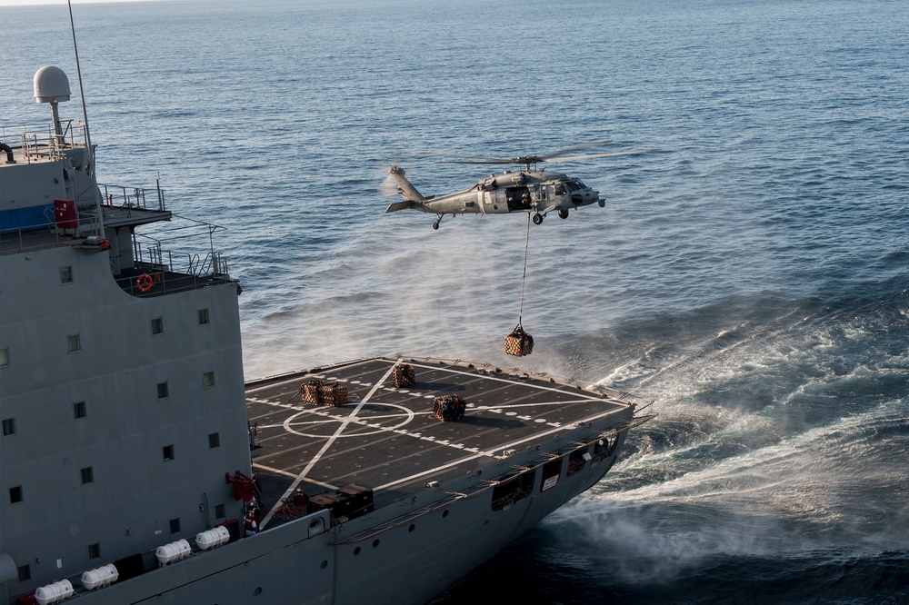 USS Harry S. Truman conducts replenishment at sea