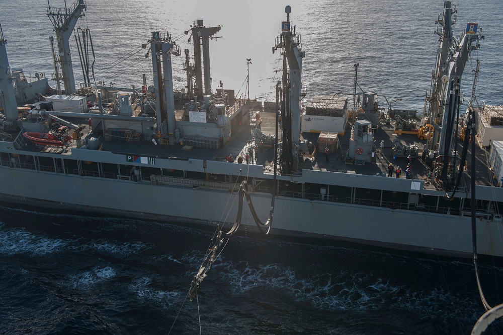 USS Harry S. Truman conducts replenishment at sea