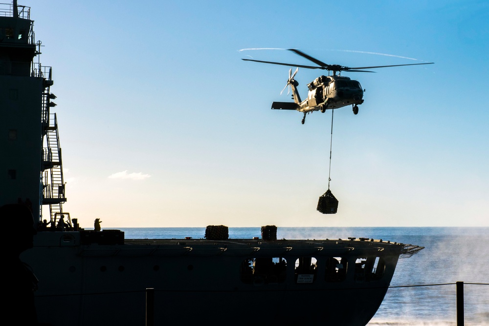 USS Harry S. Truman conducts replenishment at sea