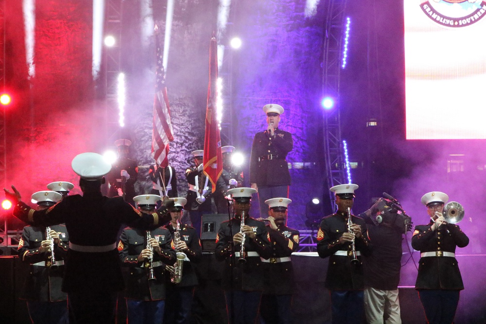 Marine Corps Band New Orleans performs at Bayou Classic Battle of the Bands