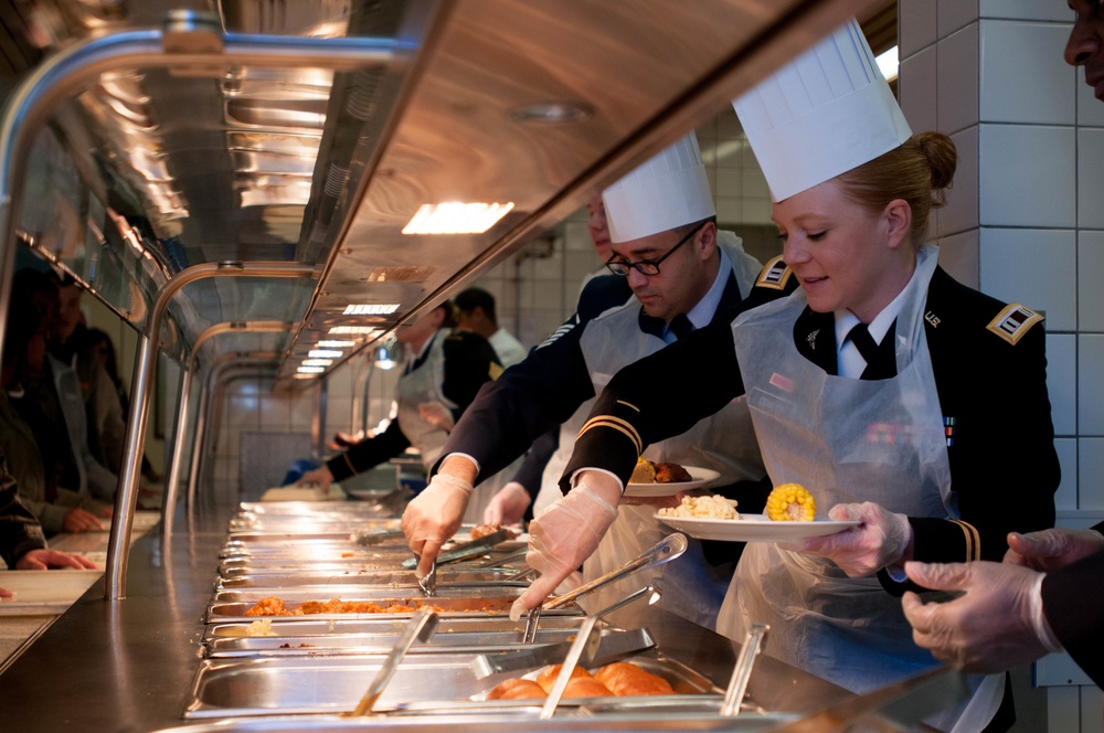 30th Medical Brigade serving Thanksgiving Lunch at Kleber Kaserne DAFC, Germany