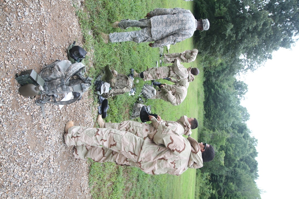 SIDEWAYS** Red Currahee scouts conduct CBRN training