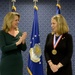 Secretary of the Air Force Deborah Lee James presents Fisher Distinguished Civilian Humanitarian Award