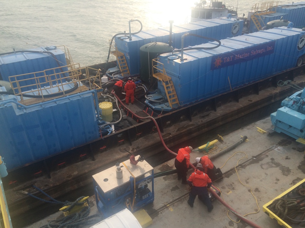 Response crews conclude product removal from tanker barge Argo