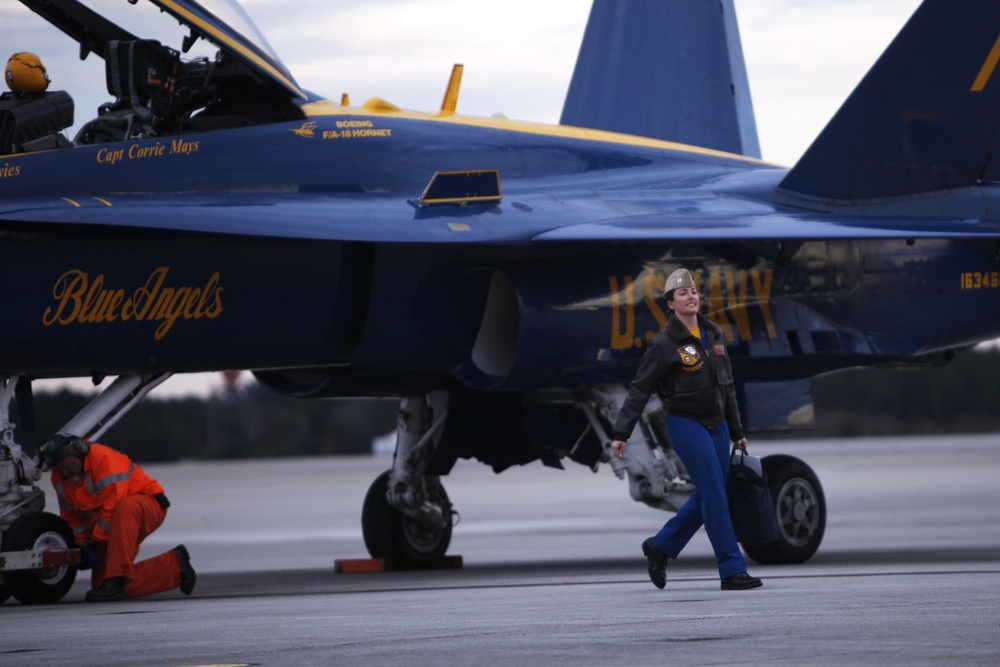 U.S. Navy Blue Angels touch down at Cherry Point