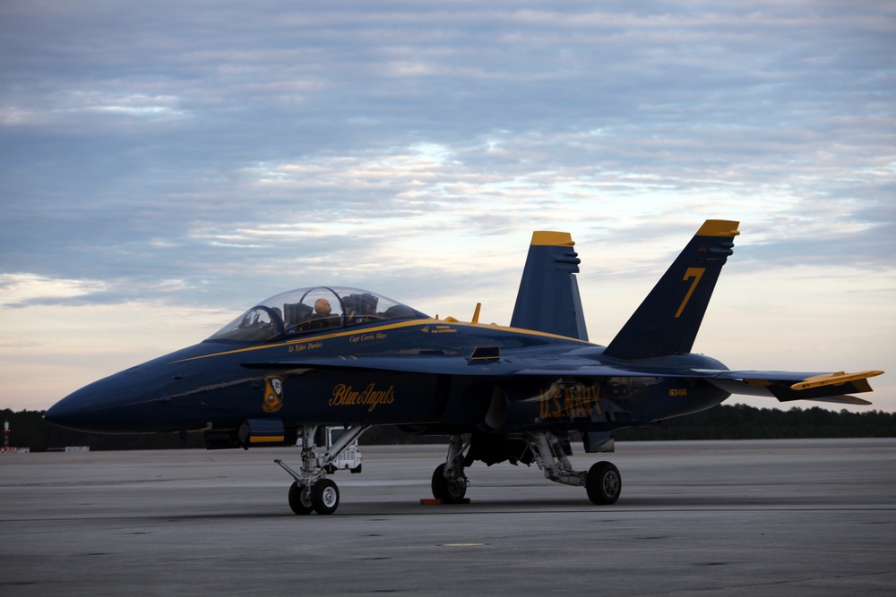 U.S. Navy Blue Angels touch down at Cherry Point