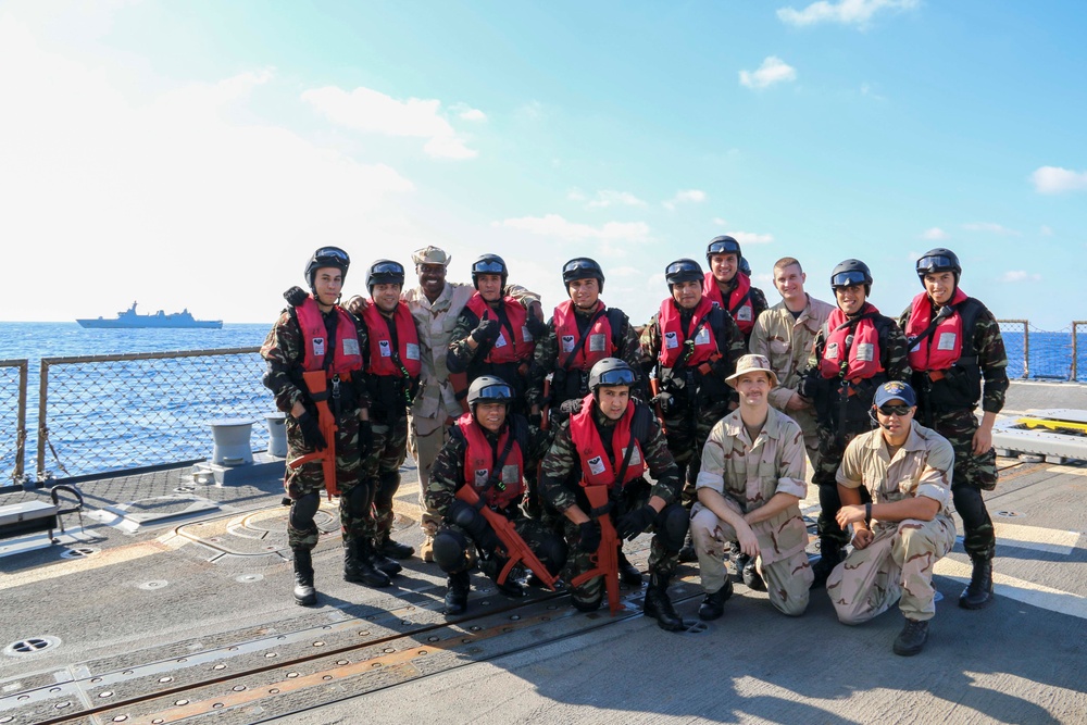 USS Gravely, Moroccan VBSS team members take photo