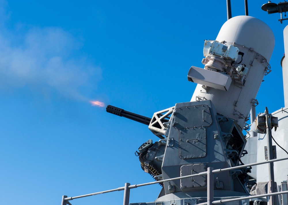 USS Princeton conducts live-fire