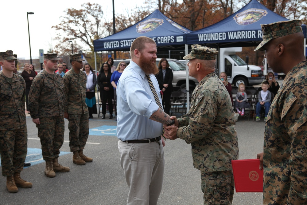 Nine Years Later, Marine receives Good Conduct Medal