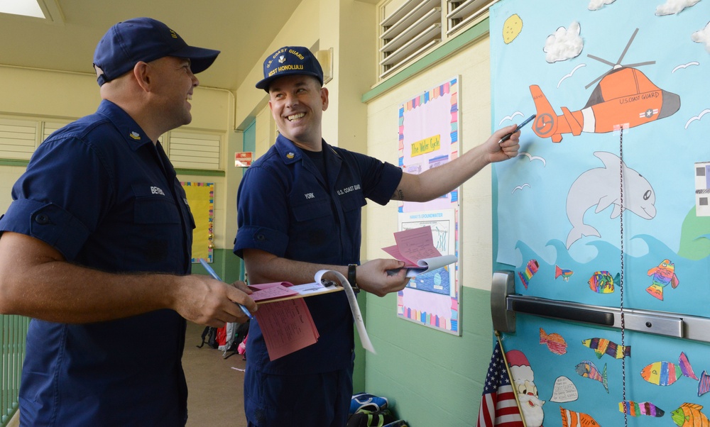 Coast Guard partners with Kuhio Elementary School to provide holiday cheer