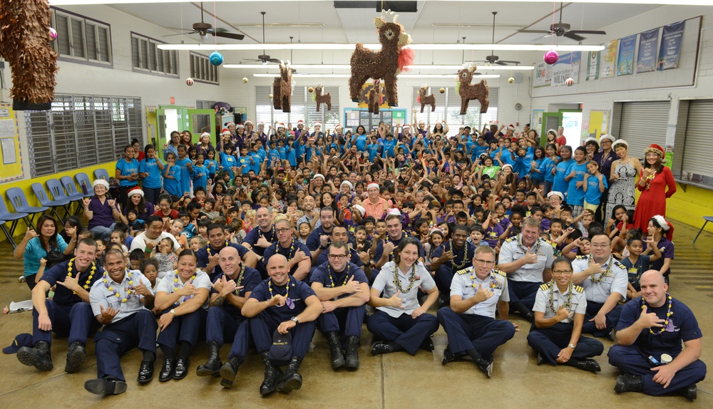 Coast Guard partners with Kuhio Elementary School to provide holiday cheer