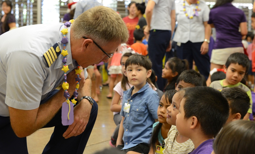 Coast Guard partners with Kuhio Elementary School to provide holiday cheer