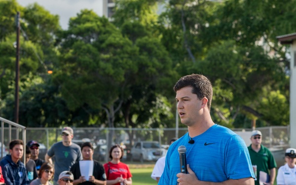MLB players interact with military members and their families