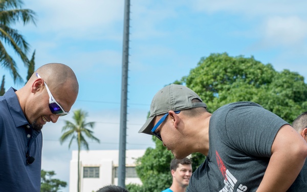 MLB players interact with military members and their families