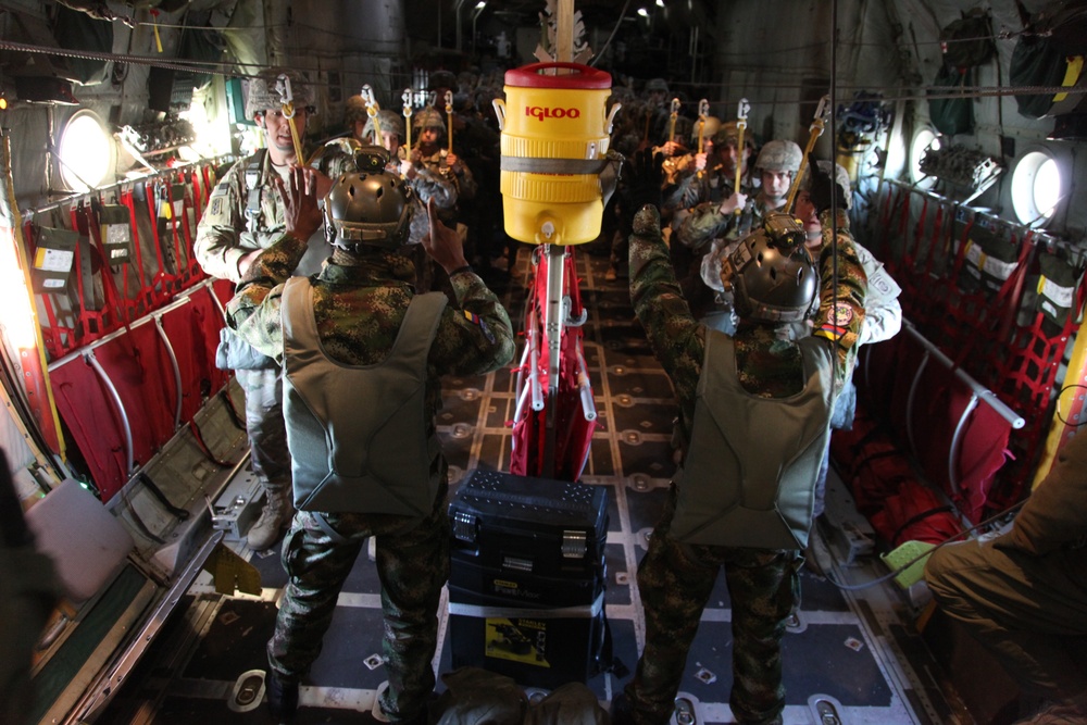 Airborne operations for Colombian jump wings during 18th Annual Randy Oler Memorial Operation Toy Drop