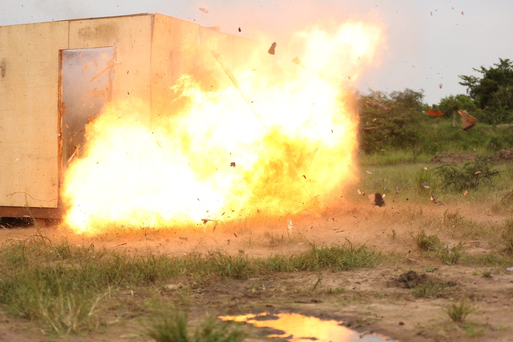 Breaching the barrier: Ugandans, U.S. Marines blow through obstacles