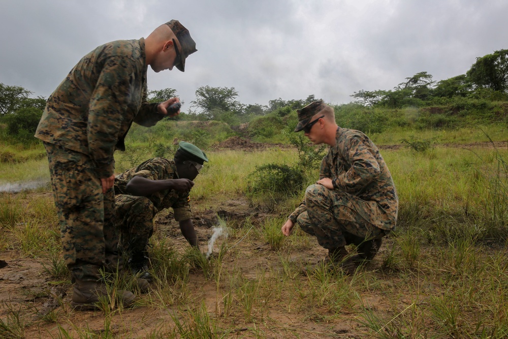 Breaching the barrier: Ugandans, U.S. Marines blow through obstacles