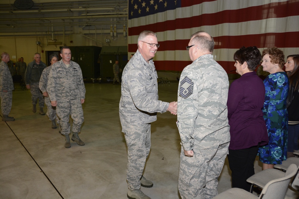 Senior Master Sgt. Timothy Roberts promotes to chief master sergeant