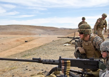Army Reserve Soldiers fire M2A1 .50-cal machine gun