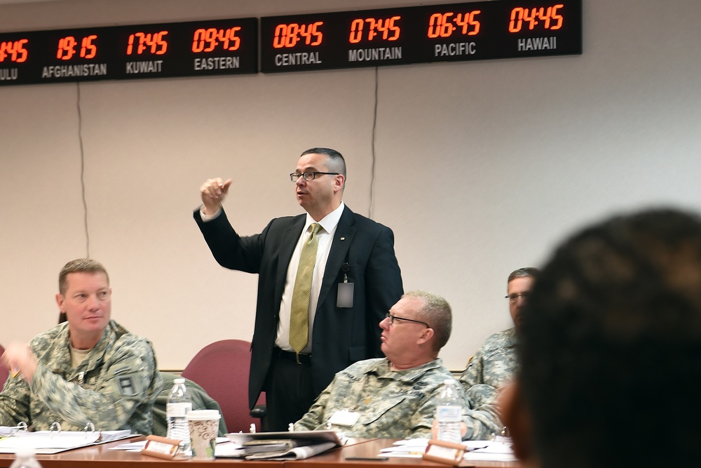 Army Reserve unit conducts First Army XO briefing for post Boldshift operations