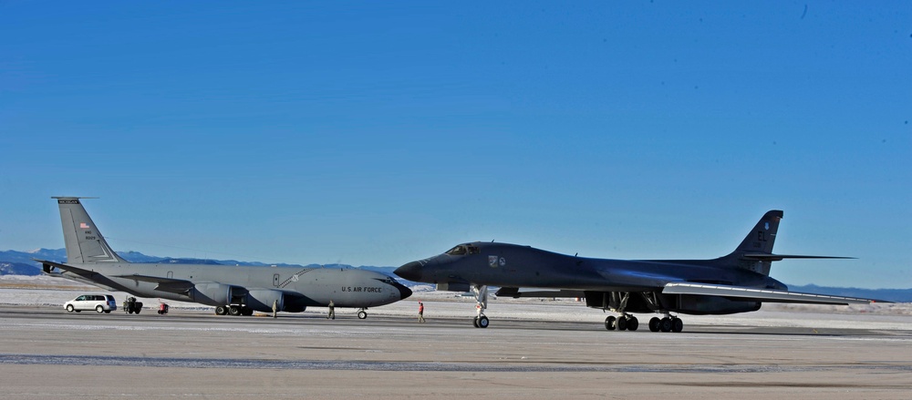 B-1s, KC-135 launch for first LFE in PRTC