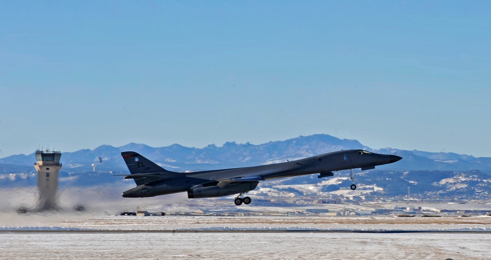 B-1s, KC-135 launch for first LFE in PRTC