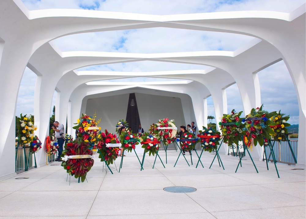 Wreath dedication held on USS Arizona Memorial